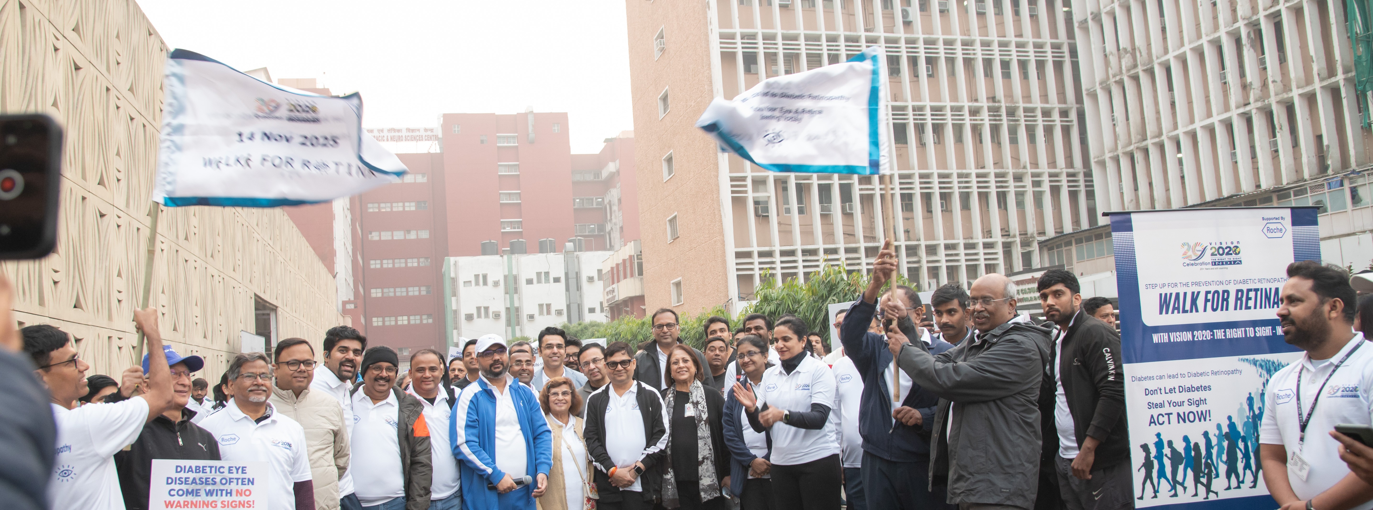 We organized a 'Walk for Retina' to spread awareness on Diabetes and Diabetic Retinopathy at the Dr. R. P. Centre for Ophthalmic Sciences (AIIMS Delhi)